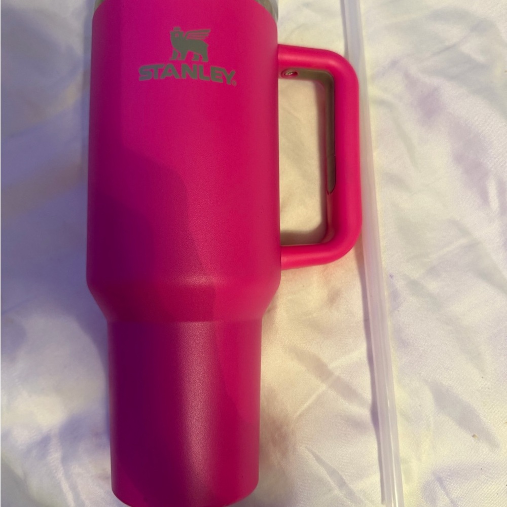Stanley Pink Travel Tumbler with Handle 40oz